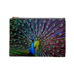 Peacock Colors Bird Colorful Cosmetic Bag (large) by Vaneshart