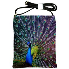 Peacock Colors Bird Colorful Shoulder Sling Bag