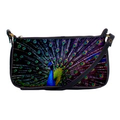 Peacock Colors Bird Colorful Shoulder Clutch Bag