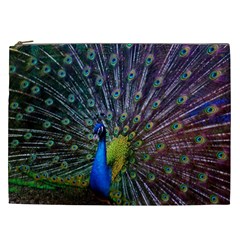 Peacock Colors Bird Colorful Cosmetic Bag (xxl) by Vaneshart