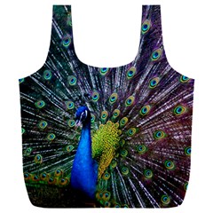 Peacock Colors Bird Colorful Full Print Recycle Bag (XXL)