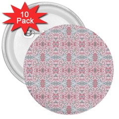 Paper Texture Floral Flowers 3  Buttons (10 Pack)  by Vaneshart