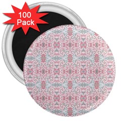 Paper Texture Floral Flowers 3  Magnets (100 Pack) by Vaneshart