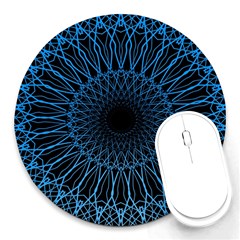 Abstract Rosette Web Network Round Mousepads by Vaneshart