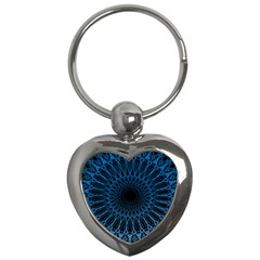 Abstract Rosette Web Network Key Chain (heart)