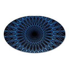 Abstract Rosette Web Network Oval Magnet by Vaneshart