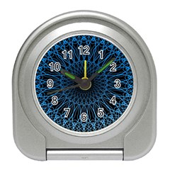 Abstract Rosette Web Network Travel Alarm Clock