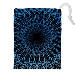 Abstract Rosette Web Network Drawstring Pouch (4xl)