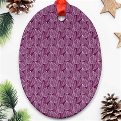 Leaf Pattern Lace Leaf Leaves Ornament (Oval)