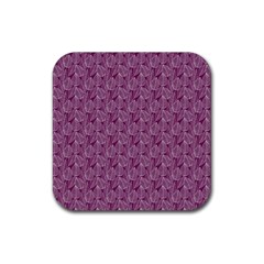 Leaf Pattern Lace Leaf Leaves Rubber Coaster (Square) 