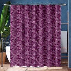 Leaf Pattern Lace Leaf Leaves Shower Curtain 60  x 72  (Medium) 