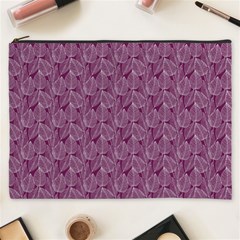 Leaf Pattern Lace Leaf Leaves Cosmetic Bag (XXXL)