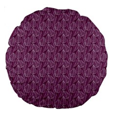 Leaf Pattern Lace Leaf Leaves Large 18  Premium Round Cushions