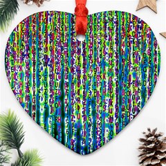 Matrix Technology Data Digital Heart Ornament (two Sides) by Vaneshart