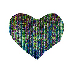 Matrix Technology Data Digital Standard 16  Premium Flano Heart Shape Cushions by Vaneshart