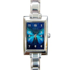 Animal Butterfly Insect Rectangle Italian Charm Watch by Vaneshart