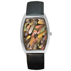 Texture Background Art Structure Barrel Style Metal Watch by Vaneshart