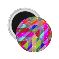 Multicolored Party Geo Design Print 2 25  Magnets by dflcprintsclothing