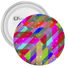 Multicolored Party Geo Design Print 3  Buttons by dflcprintsclothing