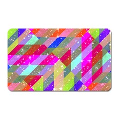 Multicolored Party Geo Design Print Magnet (rectangular)