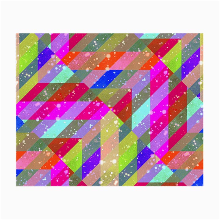 Multicolored Party Geo Design Print Small Glasses Cloth