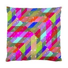 Multicolored Party Geo Design Print Standard Cushion Case (one Side)