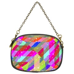 Multicolored Party Geo Design Print Chain Purse (two Sides) by dflcprintsclothing