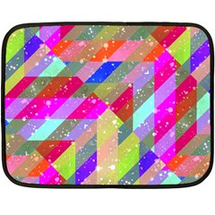 Multicolored Party Geo Design Print Fleece Blanket (mini)