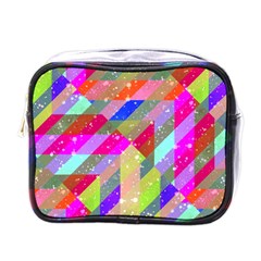 Multicolored Party Geo Design Print Mini Toiletries Bag (one Side)