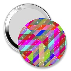 Multicolored Party Geo Design Print 3  Handbag Mirrors by dflcprintsclothing