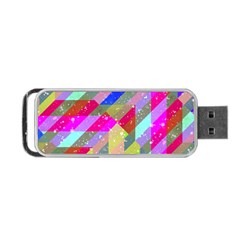 Multicolored Party Geo Design Print Portable Usb Flash (one Side)