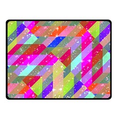 Multicolored Party Geo Design Print Double Sided Fleece Blanket (small) 