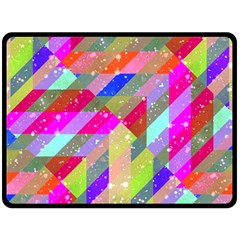 Multicolored Party Geo Design Print Double Sided Fleece Blanket (large)  by dflcprintsclothing