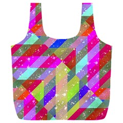 Multicolored Party Geo Design Print Full Print Recycle Bag (xxl)