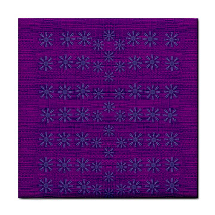 Metal Flower In Fauna Pop Art Tile Coaster