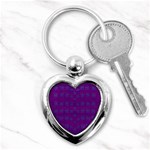 Metal Flower In Fauna Pop Art Key Chain (Heart) Front