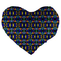 ABSTRACT-S-1 Large 19  Premium Heart Shape Cushions