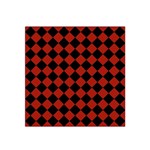 Block Fiesta - Apple Red & Black Satin Bandana Scarf Front