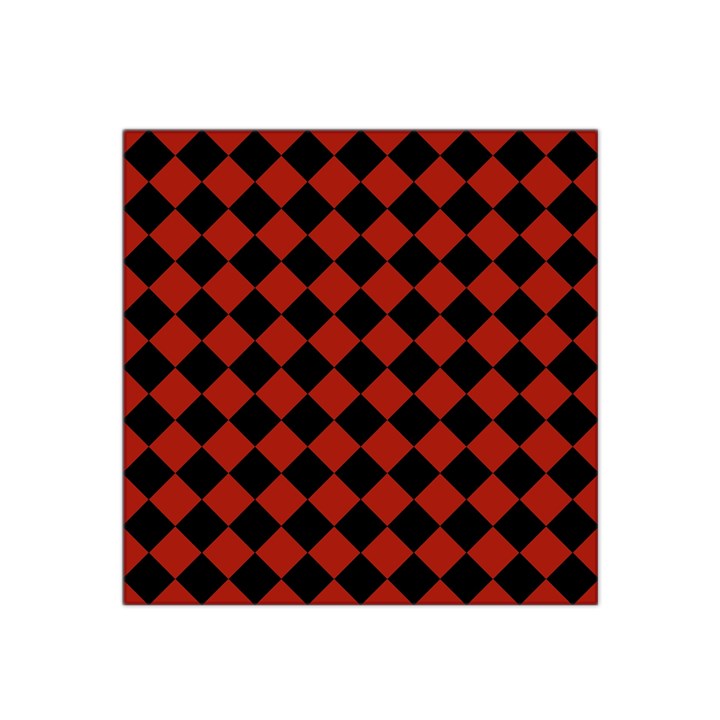 Block Fiesta - Apple Red & Black Satin Bandana Scarf