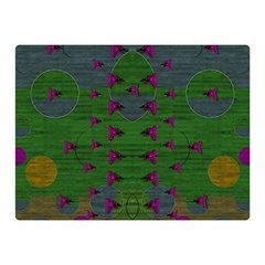 Happy Flower Fish Living In Peace On The Reef Double Sided Flano Blanket (mini)  by pepitasart