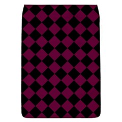 Block Fiesta - Boysenberry Purple & Black Removable Flap Cover (l) by FashionBoulevard