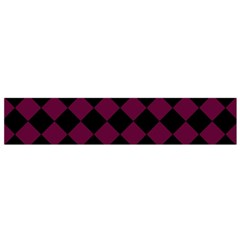 Block Fiesta - Boysenberry Purple & Black Small Flano Scarf by FashionBoulevard