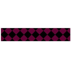 Block Fiesta - Boysenberry Purple & Black Large Flano Scarf  by FashionBoulevard