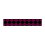 Block Fiesta - Boysenberry Purple & Black Flano Scarf (Mini) Back