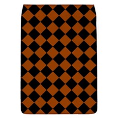 Block Fiesta - Burnt Orange & Black Removable Flap Cover (l) by FashionBoulevard