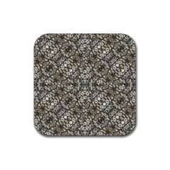 Urban Art Textured Print Pattern Rubber Coaster (square) 