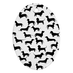 Dachshunds! Oval Ornament (two Sides)