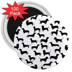 Dachshunds! 3  Magnets (100 Pack) by ZeeBee