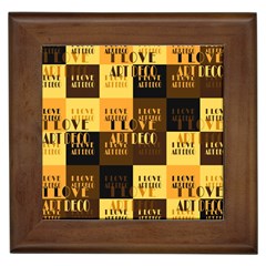 I Love Art Deco Typographic Motif Collage Print Framed Tile by dflcprintsclothing