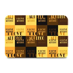 I Love Art Deco Typographic Motif Collage Print Plate Mats by dflcprintsclothing